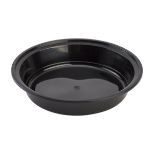 32oz Heavy-Duty Black Round Containers with Clear lids 150/cs